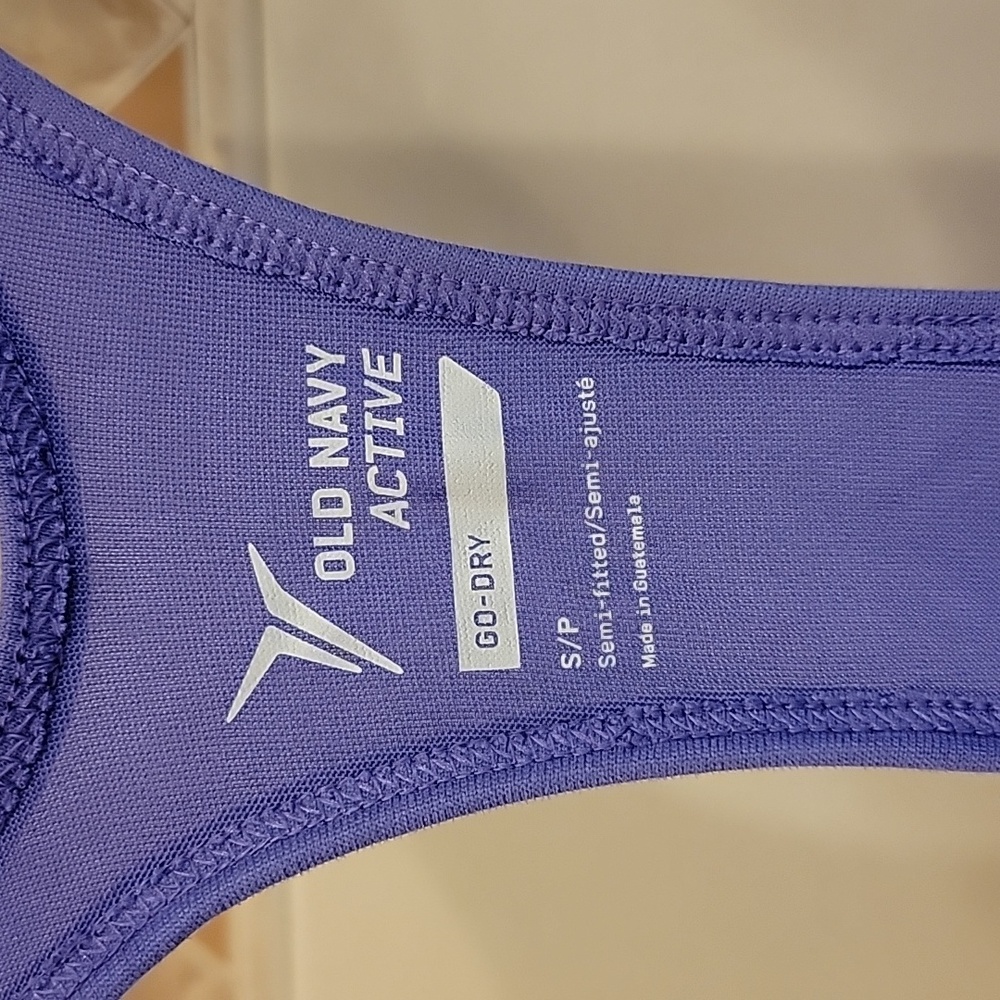 Old Navy Active RUN Purple Racerback Tank - Picture 2 of 5